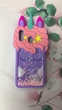 Чехол силиконовый 3D Case с переливающимися блёстками для Samsung Galaxy А30 2019 / А20 Единорог Фиолетовый - изображение 1