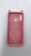 Чехол силиконовый 3D Case с переливающимися блёстками для Samsung Galaxy А20Е Кот розовый - изображение 2