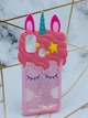 Чохол силіконовий 3D Case з рухливими блискітками на Samsung Galaxy M30s рожевий Єдиноріг - зображення 1