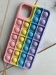 Силіконовий чохол Поп іт Антистрес Поп-Іт Pop It для iPhone 12 Pro Max Попіт Рожево-фіолетовий - зображення 3
