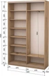 Шкаф-купе двухдверный Roko 140х242х45 см ДСП Дуб Сонома (20200025386) - изображение 2
