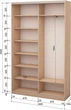 Шкаф-купе двухдверный Roko 140х242х45 см ДСП Дуб Молочный (20200025127) - изображение 2