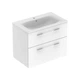 Тумба с раковиной Geberit Selnova Square slim rim 80 см, белый глянцевый (501.240.00.1) - изображение 1