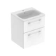 Тумба с раковиной Geberit Selnova Square slim rim 55 см, белый глянцевый (501.232.00.1) - изображение 1