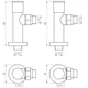 Набор Кран вентильный угловой с американкой Solomon Lux 1/2″ 7777 (2шт.) Black 000020284 - изображение 6
