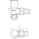 Кран вентильный угловой с американкой SOLOMON 1/2″ CHROM 1845 - изображение 6
