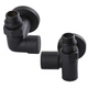 Набор Кран вентильный угловой с американкой SOLOMON LUX 1/2″ 7777 TEN (2шт.) BLACK - изображение 2