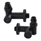 Набор Кран вентильный угловой с американкой SOLOMON LUX 1/2″ 7777 TEN (2шт.) BLACK - изображение 4