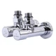 Кран вентильный угловой с американкой SOLOMON LUX 1/2″ CHROM 7777 (2шт.КОМПЛЕКТ) - изображение 1