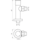 Кран вентильный угловой с американкой SOLOMON LUX 1/2″ CHROM 7777 (2шт.КОМПЛЕКТ) - изображение 5