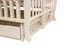 Детская кроватка DUO Goydalka слоновая кость (1200*1100/откидная боковина/подшипники/ящик/дерево/с матрасами) (1В310-1-1,2,3+21С14) - изображение 5