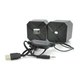 Колонки 2.0 Kisonli KS-02, для ПК и ноутбука, USB + 3.5mm, 2x3W, 20Hz- 20KHz, Black - изображение 2