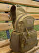 Сумка-рюкзак тактическая однолямочная через плечо Tactic Backpack Бежевый (TB-11024) - изображение 11