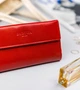 Женский кожаный кошелек Badura с RFID 9,5 х 17,5 х 3,3 (PO_D116CR_CE) - красный - изображение 8