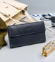 Жіночий шкіряний гаманець Badura з RFID 9,5 х 17,5 х 3,3 (PO_D116GN_CE) - синій - зображення 1