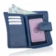 Женский кожаный кошелек Betlewski из RFID 9 х 13,5 х 3 (BPD-SS-19) - синий - изображение 7