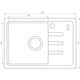 Гранитная мойка Globus Lux Mono графит 620x435мм-А0001 000022399 - изображение 6