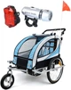 Двухместный велоприцеп с амортизатором FUNFIT KIDS 3062 синий - зображення 1