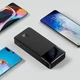 УМБ Портативна Батаеря Baseus Bipow Digital Display 20000mAh 15W 2USB + Type-C Портативний зарядний пристрій / Акумулятор / Павербенк / Повербанк / Power Bank - Чорний - изображение 4