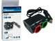 Автомобільний розгалужувач прикурювача 12V 24V 120W з USB 2100mA подовжувач прикурювача на 2 гнізда адаптер в авто з підсвіткою та запобіжником зарядний пристрій для смартфона навігатора компресора відеореєстратора та автомобільних гаджетів - зображення 2