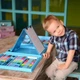 Набор для рисования Творчество для детей Art Set Super Mega 208 предметов в чемоданчике c мольбертом Голубой - изображение 5