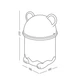 Ведро для мусора детское Панда MBM HOME BIN-07 3,2L WHITE белое - изображение 8