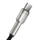 USB кабель Type-C разъем Baseus Cafule Series Metal Data Cable (1м, 66W, 480Mbps). Black - изображение 2