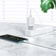 Сетевое зарядное устройство с кабелем Micro USB HOCO C72Q Glorious single port (1USB, QC3.0, 3A, 18W). White - изображение 3
