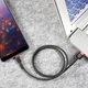USB кабель із роз'ємом Type-C Baseus Cafule (2A, 3m) Black-Red - зображення 9