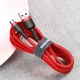 USB кабель із роз'ємом Micro USB BASEUS Сafule (2m, 1.5A, 480 Mbps). Red - зображення 8