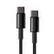 Кабель Type-C to Type-C Baseus Tungsten Gold Fast Charging 100W 2m Black (CATWJ-A01) - изображение 3