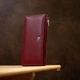 Стильный кожаный кошелек для женщин ST Leather 19380 Темно-красный - изображение 8