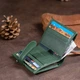 Кошелек-визитница на хлястике с кнопкой женский ST Leather 19229 Зеленый - изображение 8