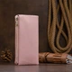 Вертикальный кошелек на кнопке женский ST Leather 19201 Розовый - изображение 7