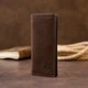 Вертикальный бумажник матовый на магнитной кнопке GRANDE PELLE 11314 Шоколадный - изображение 8