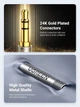 Аудио кабель Ugreen 3.5 mm male to 3.5 mm male Metal Connector Cable с нейлоновой оплеткой 70880 0.5m grey/black - изображение 7