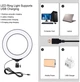 Кольцевая USB RGBW LED лампа Puluz PKT3049B 4.7" + настольный штатив - изображение 3