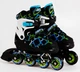 Роликовые коньки Best Roller (35-38) светящиеся PU колёса, в коробке. Black/Green (116487) - изображение 1