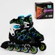 Роликовые коньки Best Roller (35-38) светящиеся PU колёса, в коробке. Black/Green (116487) - изображение 2