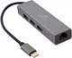 USB-хаб Cablexpert A-CMU3-LAN-01 Dark Grey - зображення 1