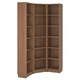 Кутова книжкова шафа IKEA BILLY 95 / 95x28x202 см коричневий ясеневий шпон (593.959.38) - зображення 1