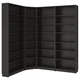 Кутова книжкова шафа IKEA BILLY 215 / 135x28x237 см чорно-коричнева (290.204.70) - зображення 1