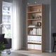 Книжкова шафа IKEA BILLY 80x28x202 см білений дубовий шпон (904.042.09) - зображення 2