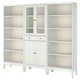Книжкова шафа з дверцятами IKEA IDANAS 244x39x211 см біла (794.372.73) - зображення 1