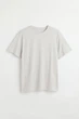 Футболка H&M Regular Fit L сіро бежевий 0685816143 - зображення 1