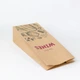 Пакет подарочный под вино eko-kraft 150*90*360 уп 5 штук/уп коричневый Крафт пакет для упаковки бутылки с надписью и рисунком бокала высокий Бумажный пакет с широким дном - изображение 3