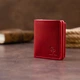 Вертикальное глянцевое портмоне с накладной монетницей GRANDE PELLE 11331 Красное - изображение 3