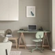 Письмовий стіл IKEA LAGKAPTEN / MITTBACK 140х60 см світло-зелений/береза (394.782.94) - изображение 4