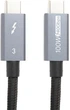 Кабель PowerPlant Thunderbolt 3 USB-C - USB-C 4K 1 м Чорний/Сірий (CA913336) - зображення 1
