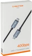 Кабель PowerPlant Thunderbolt 3 USB-C - USB-C 4K 1 м Чорний/Сірий (CA913336) - зображення 4